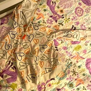 Heart Patterned Hoodie